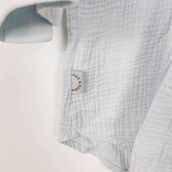 Lake&Dawn Womens Cotton Light Blue Button Down Tunic Blouse - Picture 5 of 5